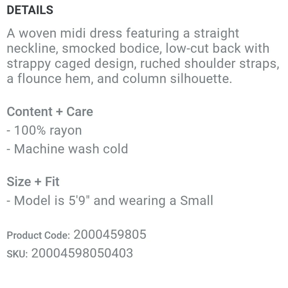 Forever 21 Smocked Strappy Back Maxi Dress sz Medium                🎉 HP - Picture 11 of 12